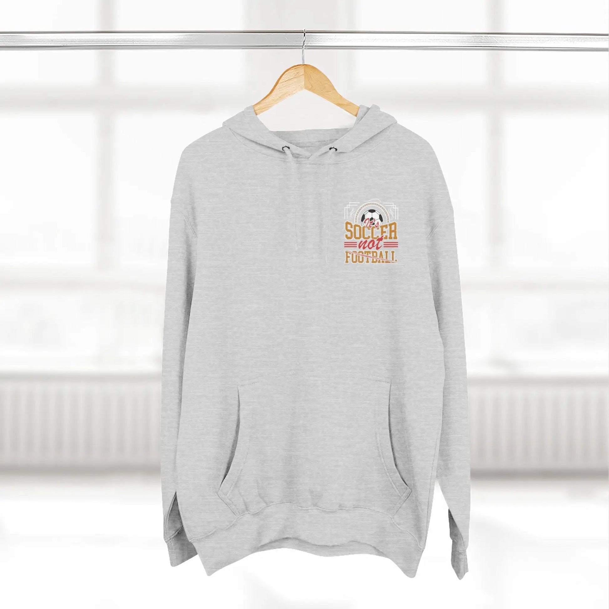 Soccer Not Football Hoodie — Retro Soccer Graphic Fleece Pullover - Merit Sell