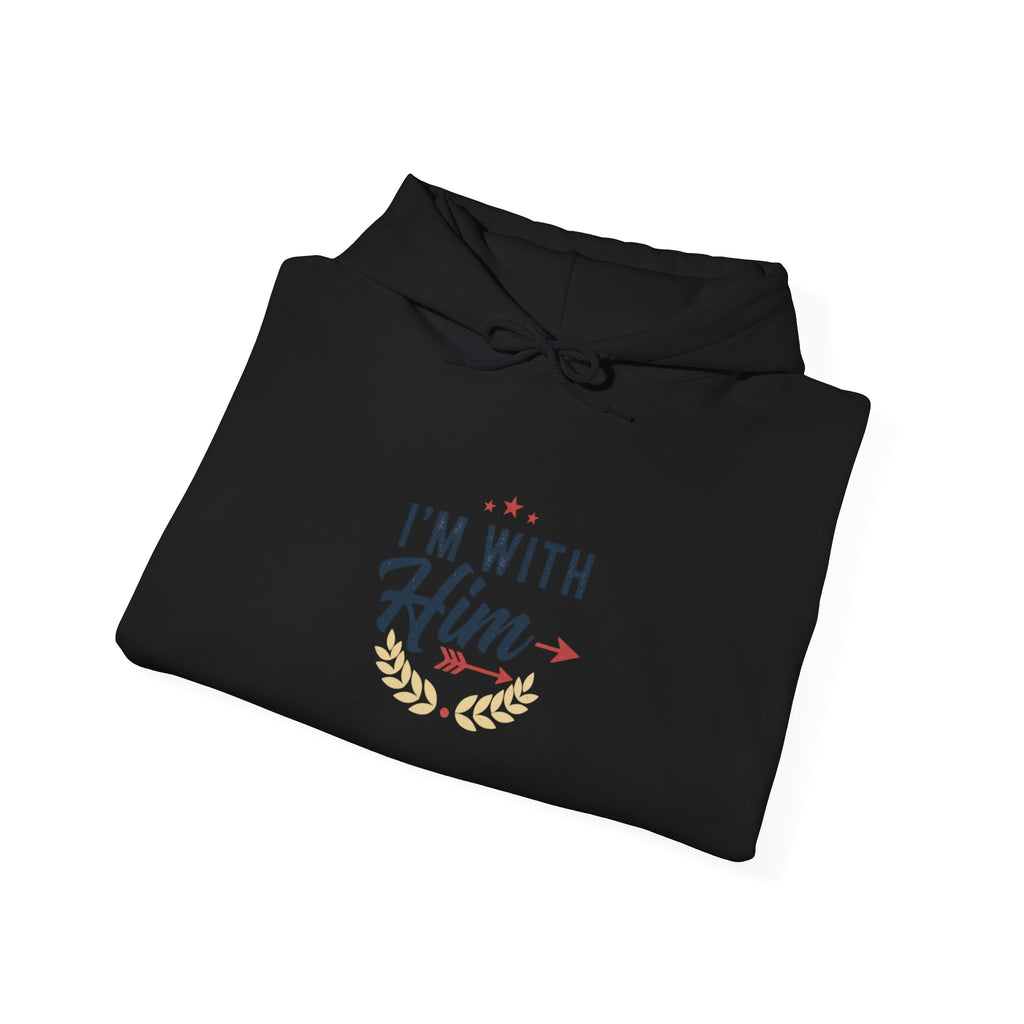 I'm With Him Hoodie — Couples Arrow Design