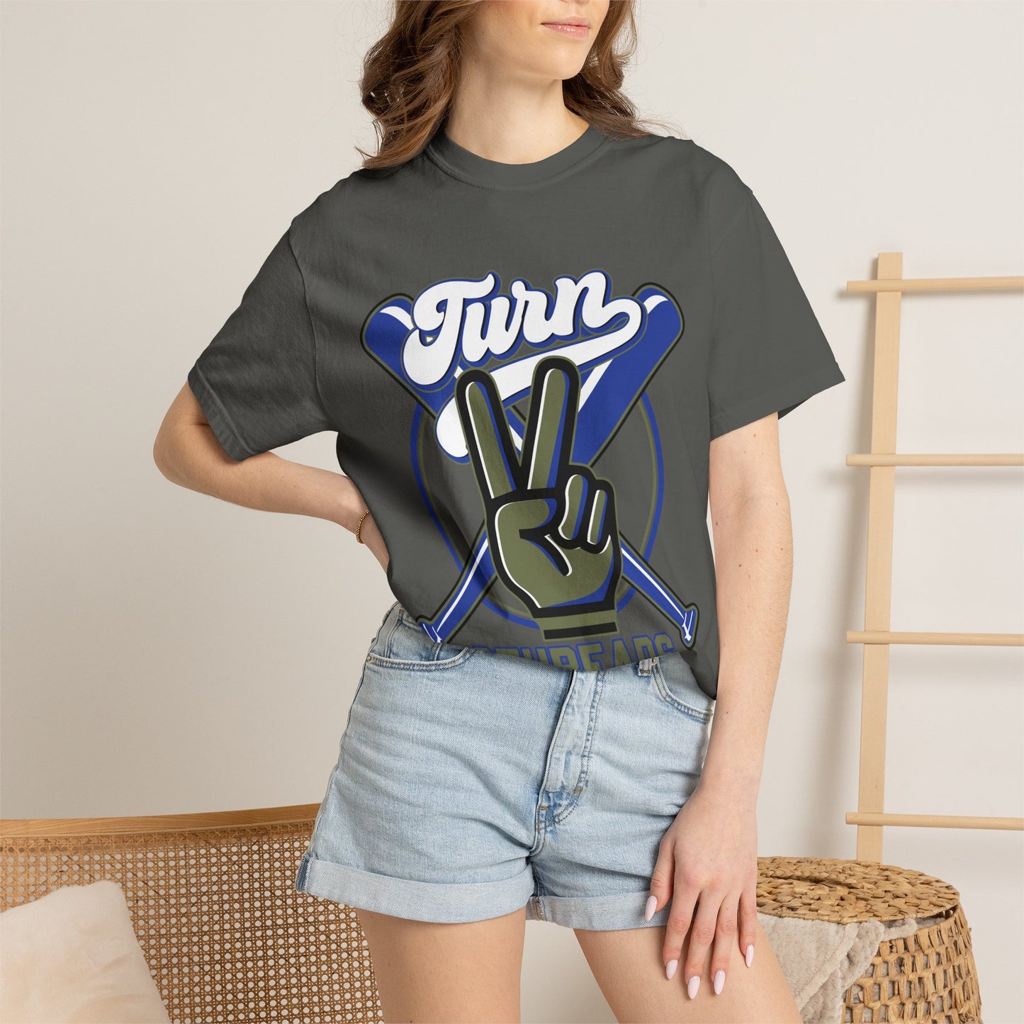 Baseball Peace Sign T-Shirt — "Turn" Graphic Baseball Lifestyle Tee