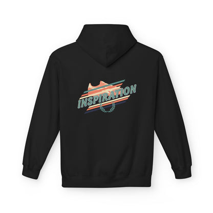 Inspiration Retro Stripe Hoodie — Motivational Pullover for Creatives