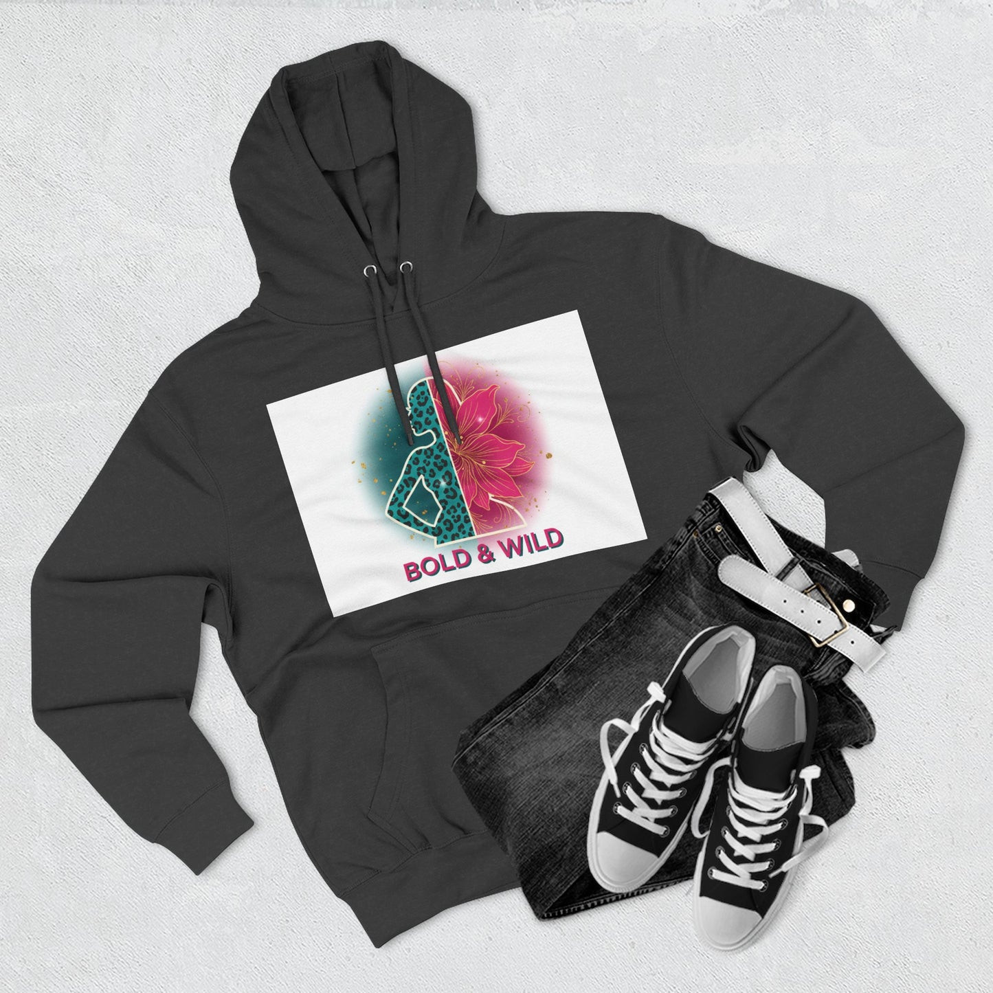 Bold & Wild Floral Hoodie — Women's Bold & Wild Graphic Fleece Hoodie