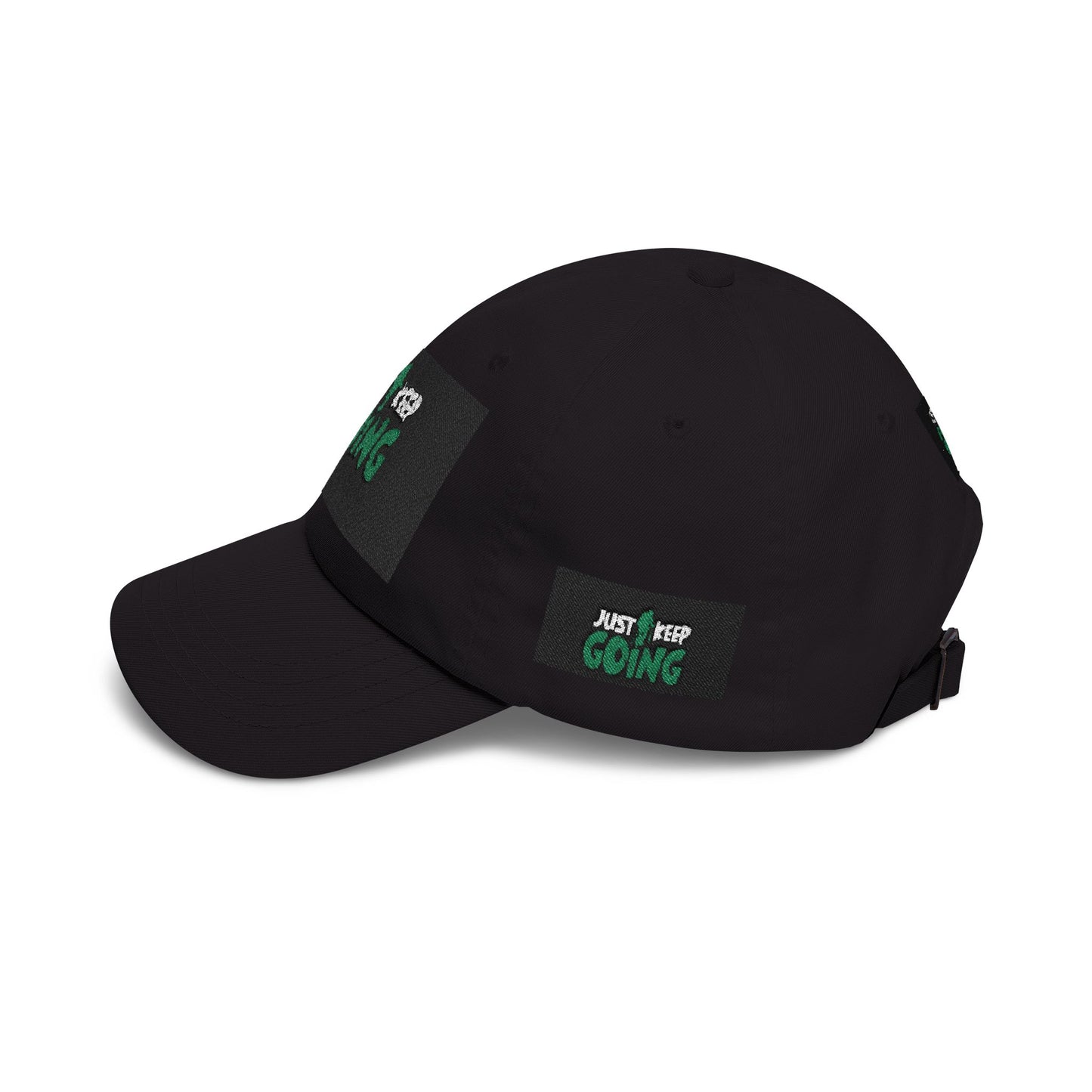 Dad Cap — "Just Keep Going" Embroidered Motivational Hat