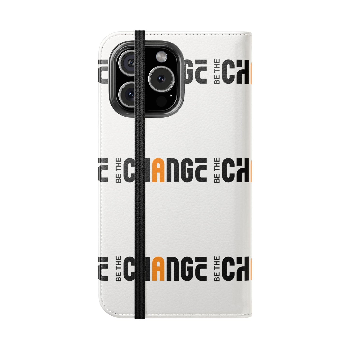 Flip Case - "Be The Change" Repeating Logo Wallet Phone Case
