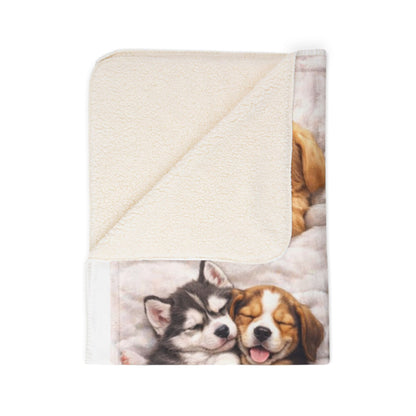 Sherpa Blanket — Cozy Puppies & Kittens Fleece Throw