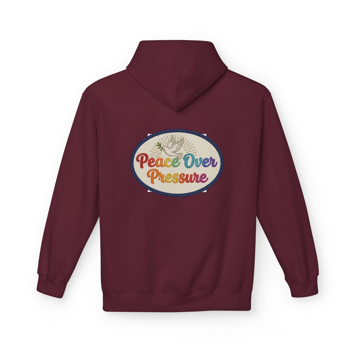 Peace Over Pressure Hoodie — Retro Dove Graphic Comfort Pullover