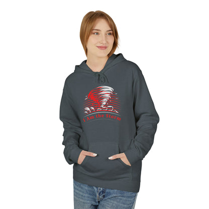 I Am the Storm Hoodie — Red Tornado Graphic Hoodie
