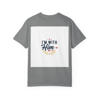 I'm With Him T-Shirt — Patriotic Couple Arrow Graphic Tee