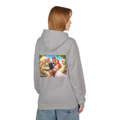 Wedding Couple Hoodie — Romantic Bride & Groom Portrait Pullover