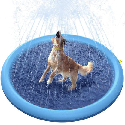 170*170cm Pet Sprinkler Pad Play Cooling Mat Swimming Pool Inflatable Water Spray Pad Mat Tub Summer Cool Dog Bathtub for Dogs - Merit Sell