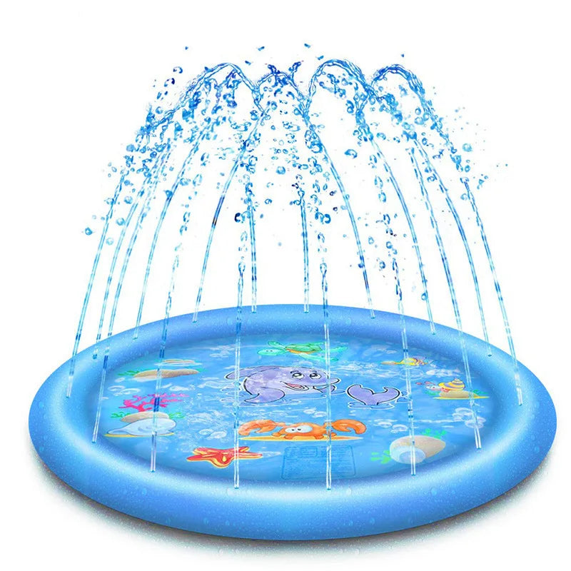 170*170cm Pet Sprinkler Pad Play Cooling Mat Swimming Pool Inflatable Water Spray Pad Mat Tub Summer Cool Dog Bathtub for Dogs - Merit Sell