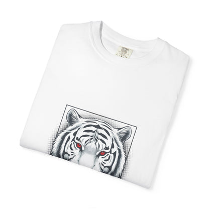 Fearless White Tiger T-Shirt — Bold Graphic Tee with 'FEARLESS' Text