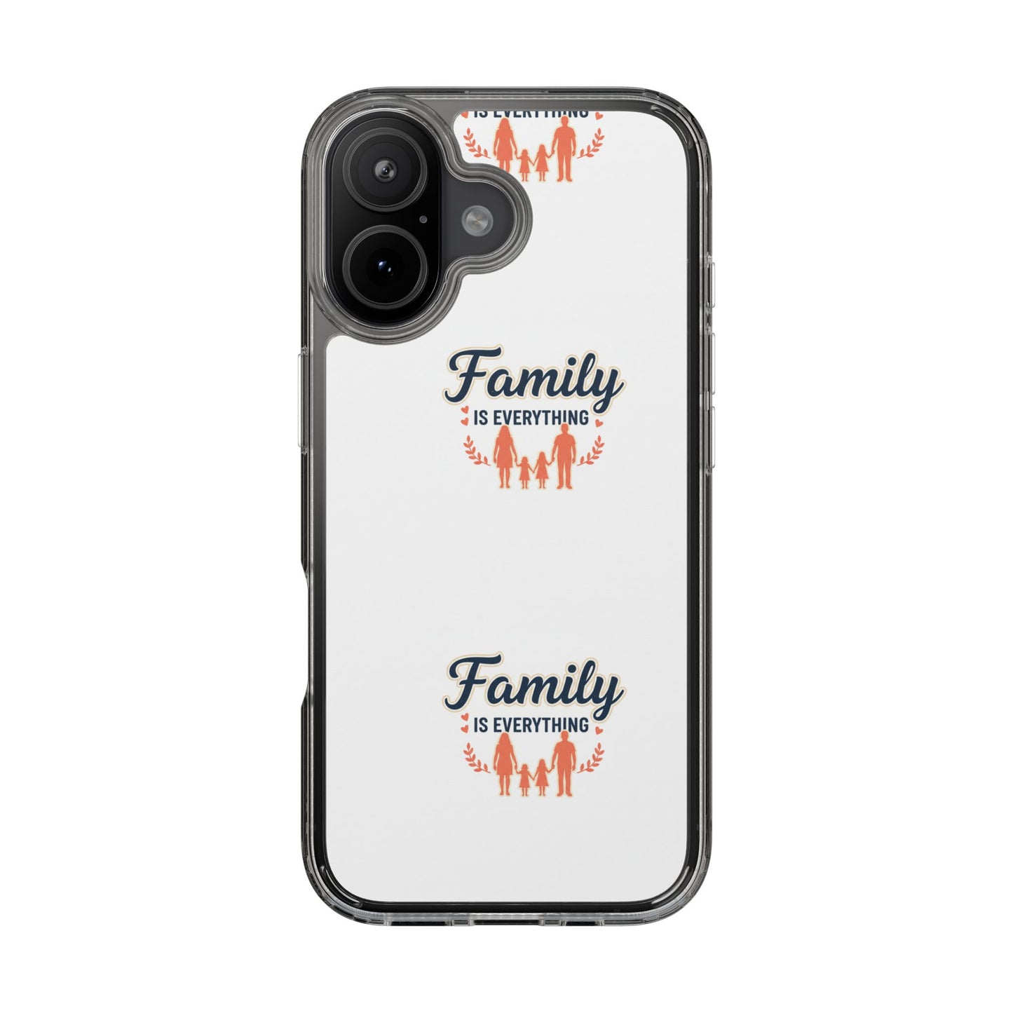 Clear Phone Case — "Family Is Everything" Protective Transparent Phone Cover