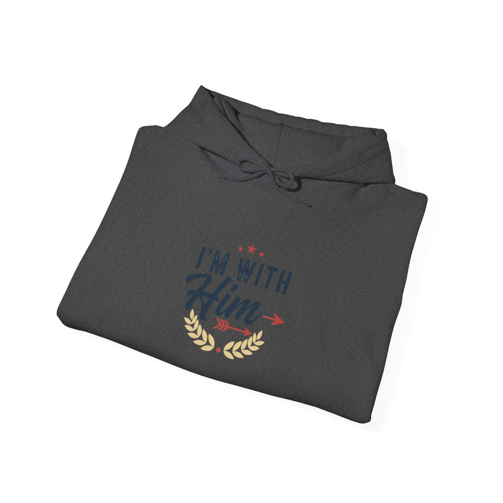 I'm With Him Hoodie — Couples Arrow Design