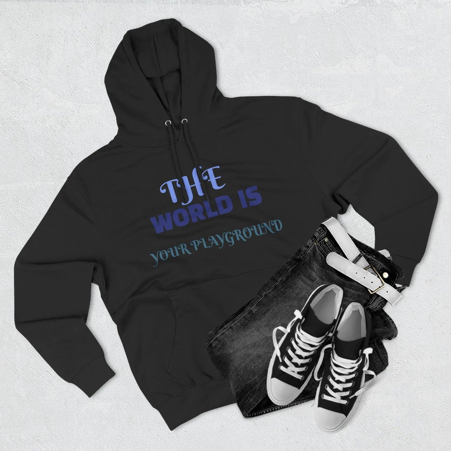 'The World Is Your Playground' Fleece Hoodie - Merit Sell
