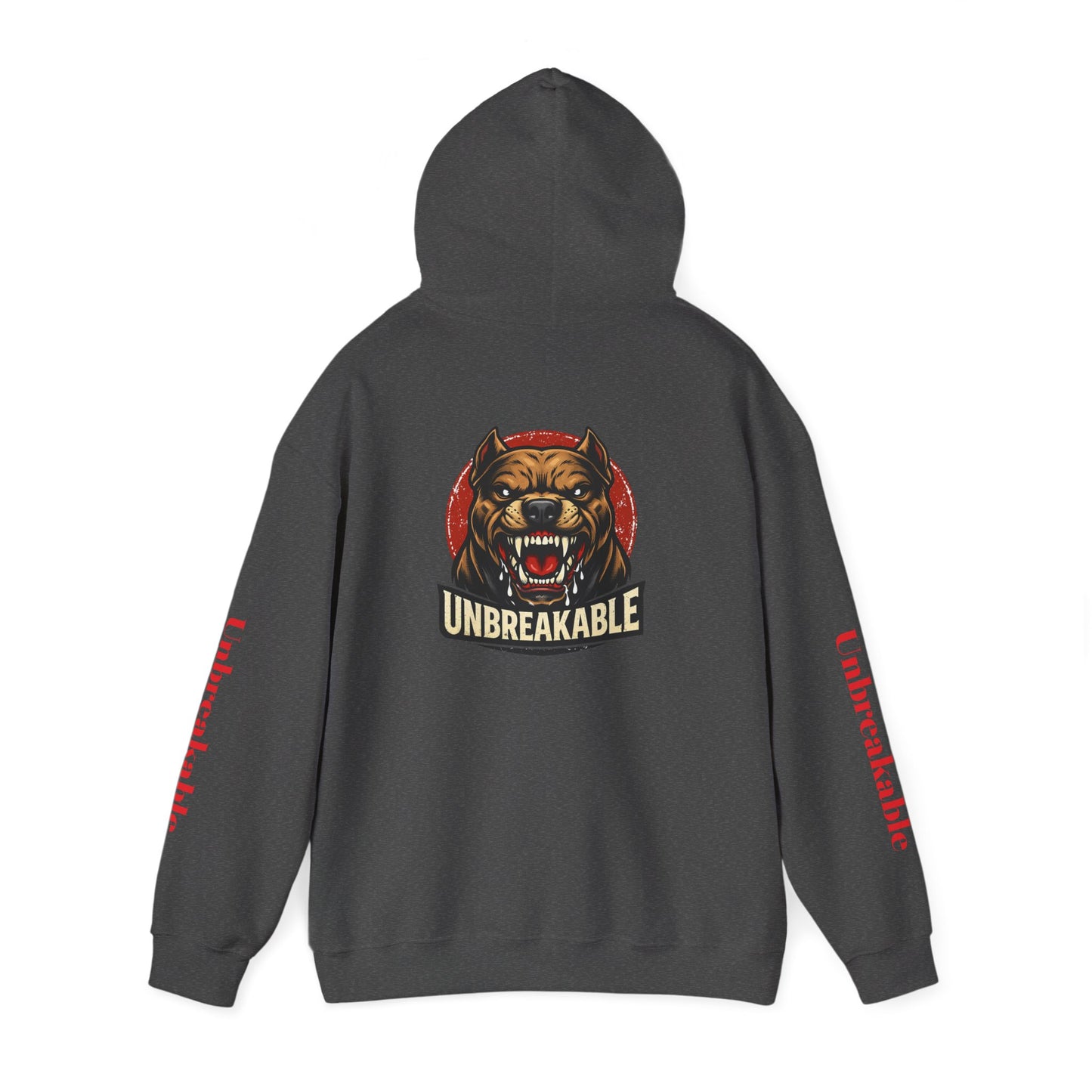 Unbreakable Dog Hoodie — Graphic Pullover with Roaring Dog Design