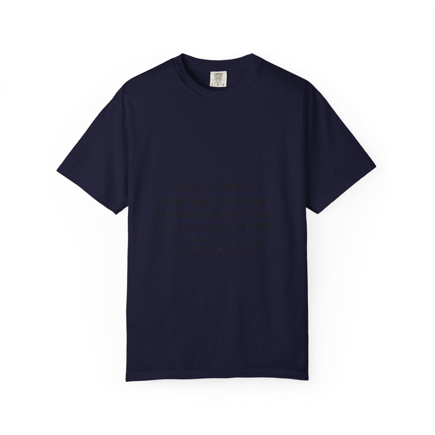 Inspirational Quote Tee — "Rise With Purpose" Motivational Graphic T-Shirt