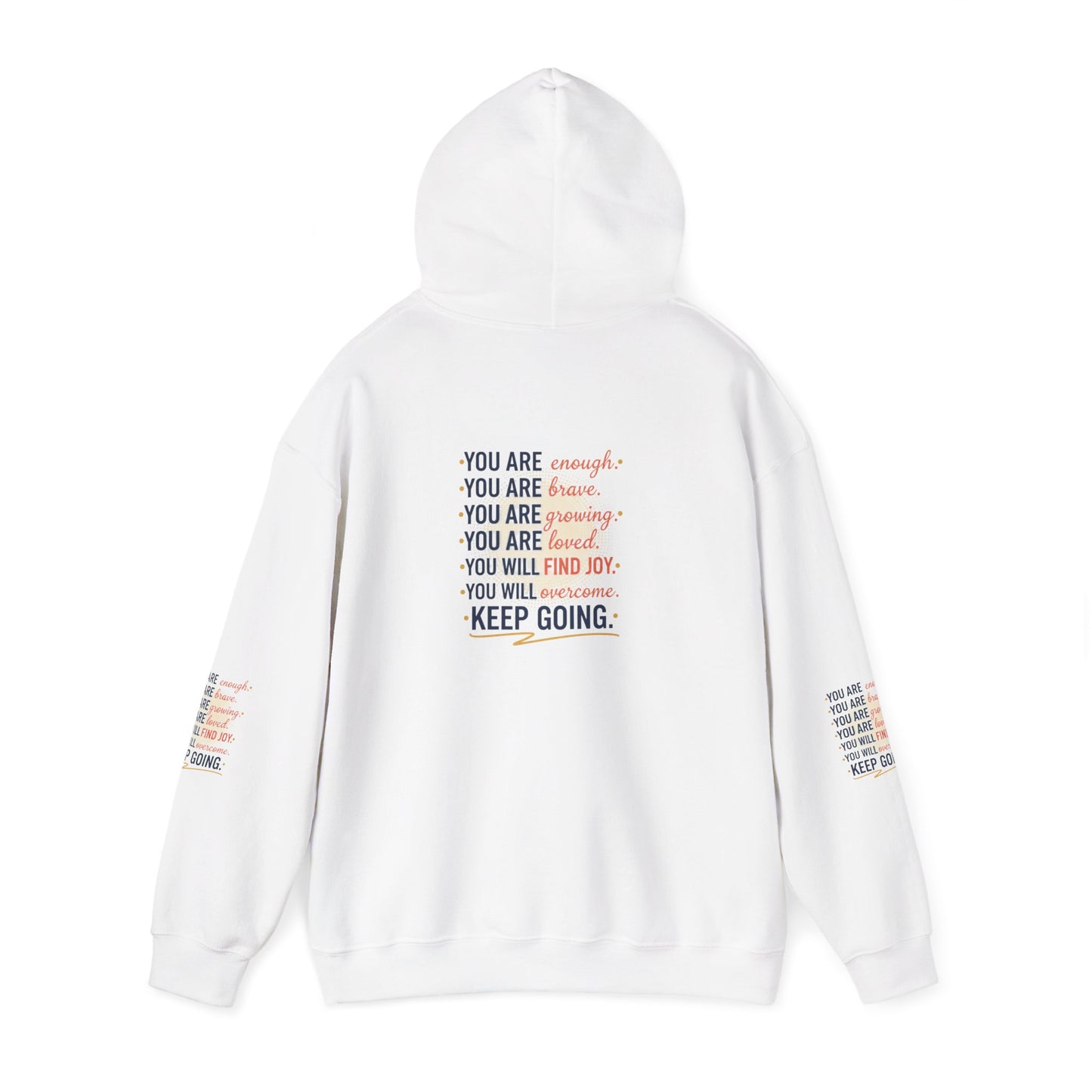 Inspirational 'Keep Going' Hoodie — Positive Affirmation Motivational Sweatshirt