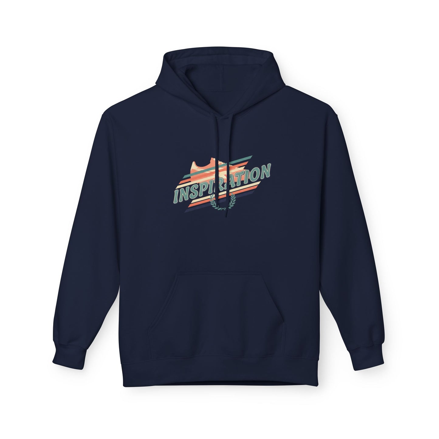 Inspiration Retro Stripe Hoodie — Motivational Pullover for Creatives