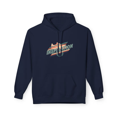 Inspiration Retro Stripe Hoodie — Motivational Pullover for Creatives