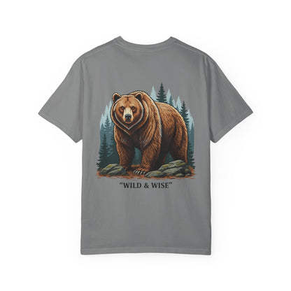 Bear Graphic T-Shirt — "Wild & Wise" Forest Adventure Tee