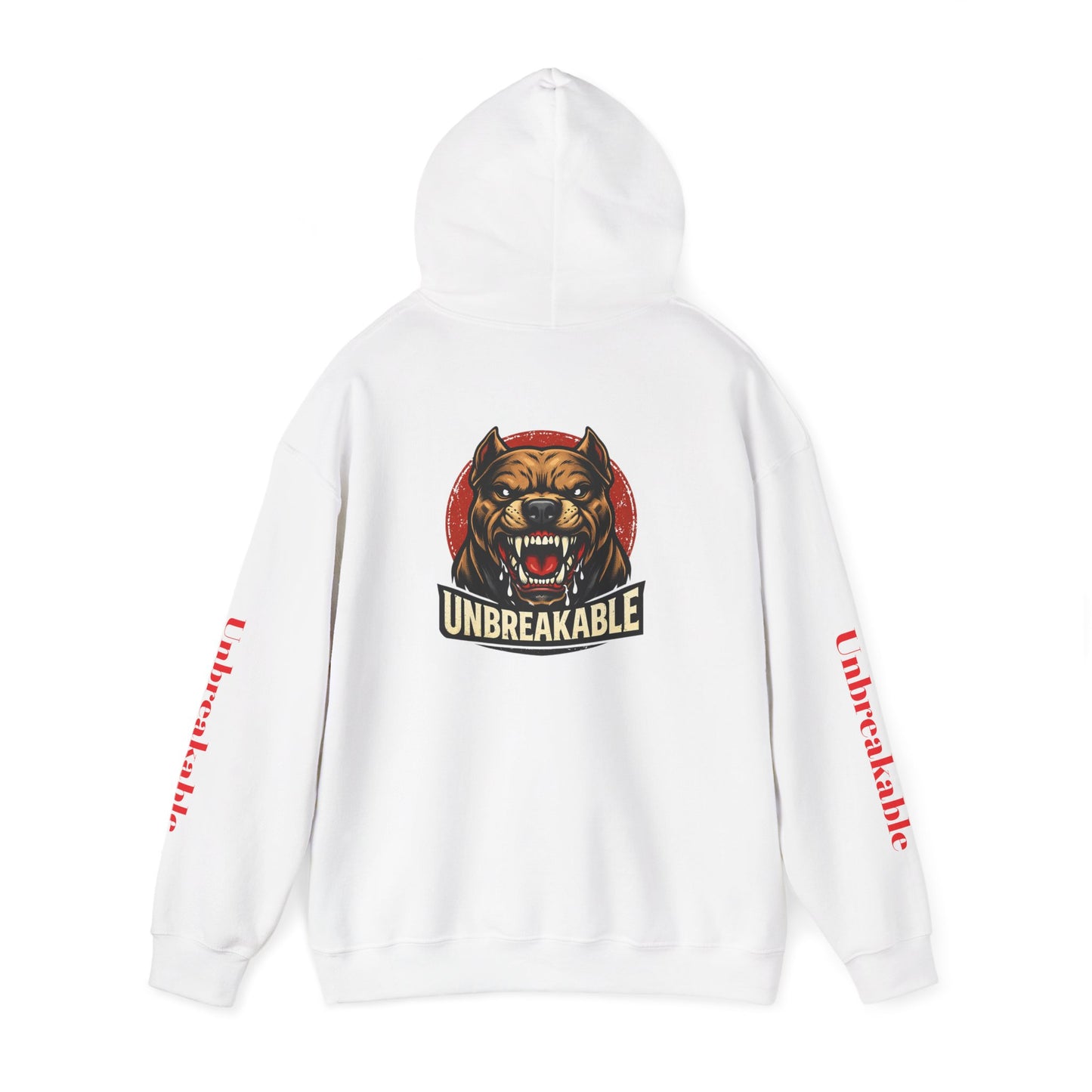 Unbreakable Dog Hoodie — Graphic Pullover with Roaring Dog Design
