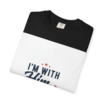 I'm With Him T-Shirt — Patriotic Couple Arrow Graphic Tee