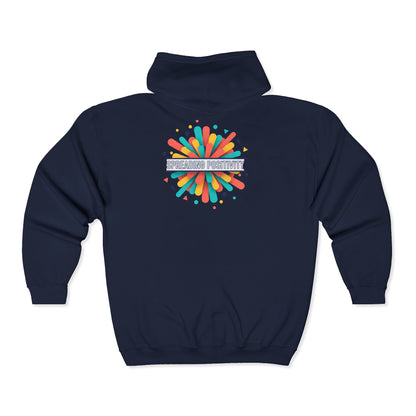 Spread Your Creativity Zip Hoodie — Colorful Inspirational Graphic Hoodie