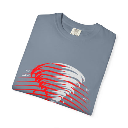 I Am the Storm T-Shirt — Bold Red Tornado Graphic Tee