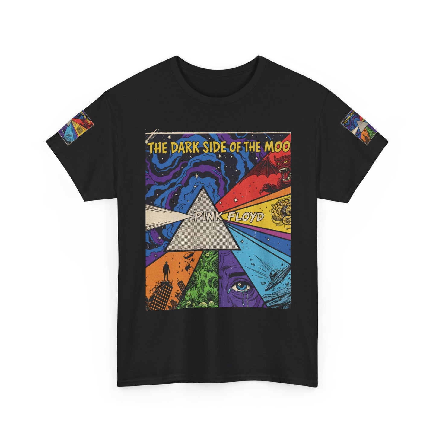 Retro Psychedelic 'The Dark Side of the Moon' Tee