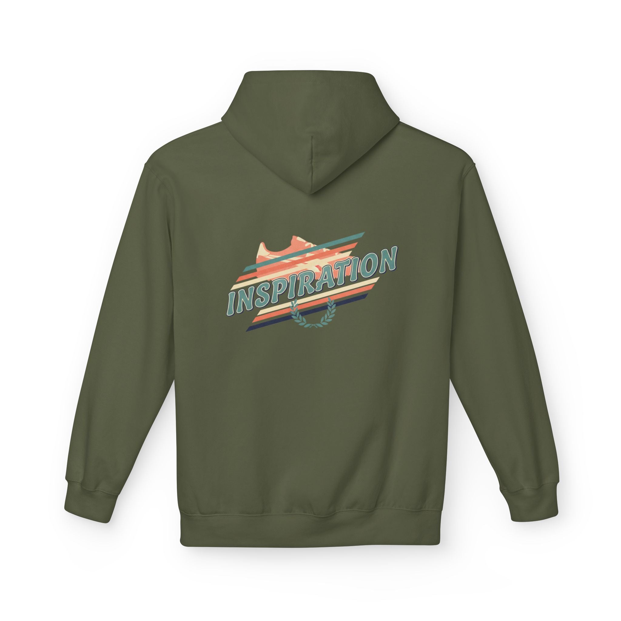 Inspiration Retro Stripe Hoodie — Motivational Pullover for Creatives