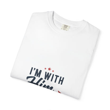 I'm With Him T-Shirt — Patriotic Couple Arrow Graphic Tee