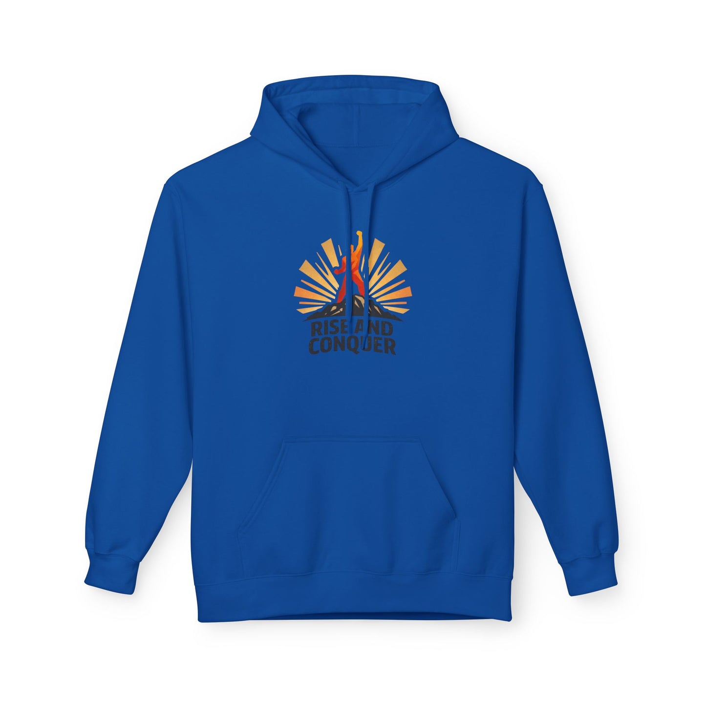 Rise and Conquer Hoodie - Motivational Sunrise Adventure Pullover