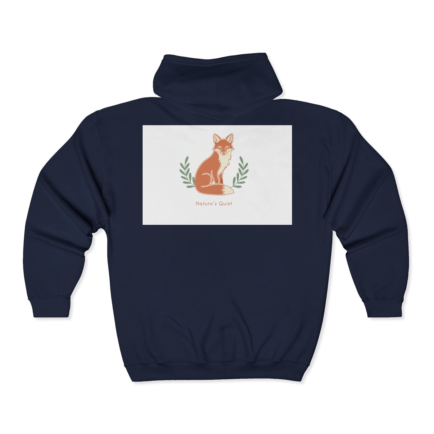 Fox Mom Zip Hoodie — "Mother's Heart" Floral Fox Graphic