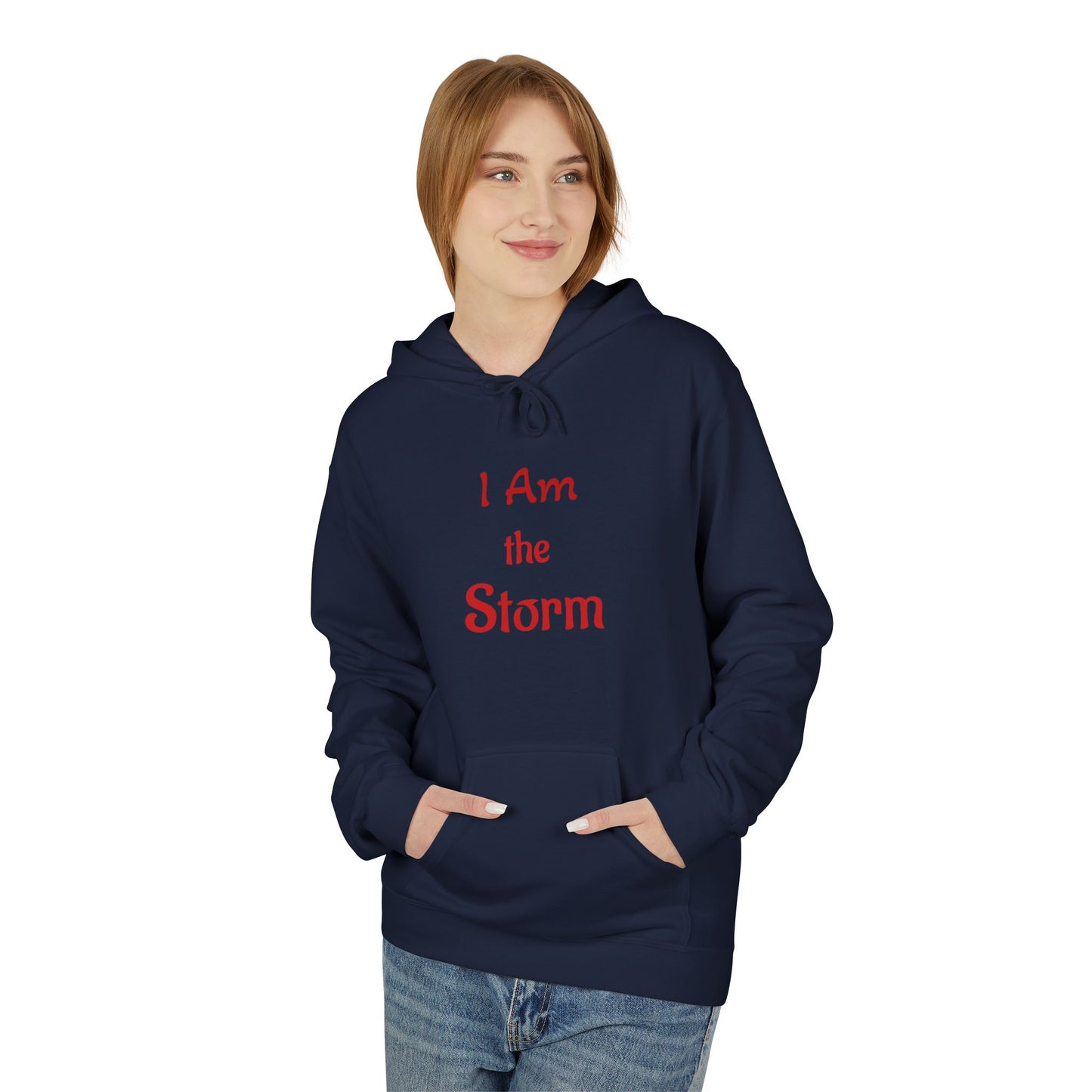 I Am the Storm Hoodie — Red Tornado Graphic Hoodie