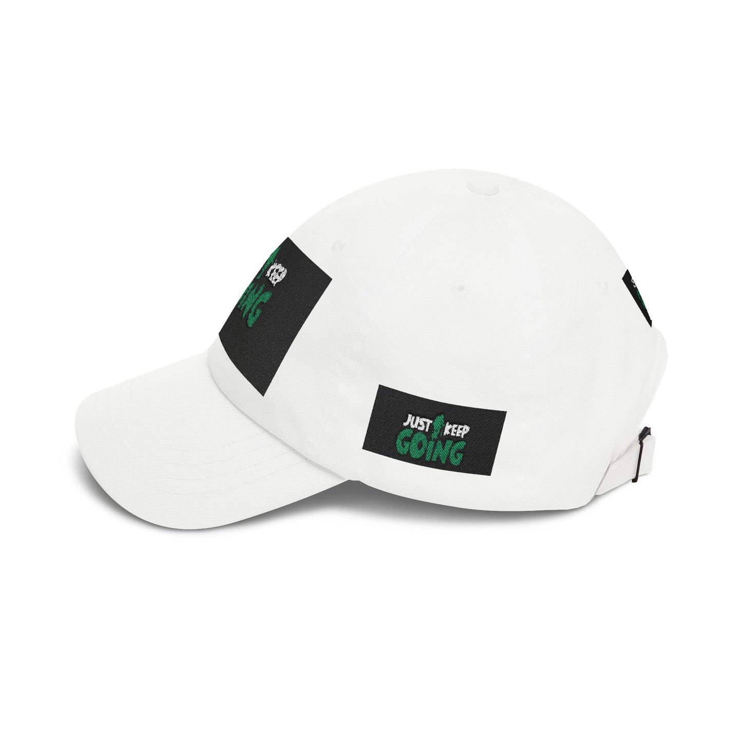 Dad Cap — "Just Keep Going" Embroidered Motivational Hat