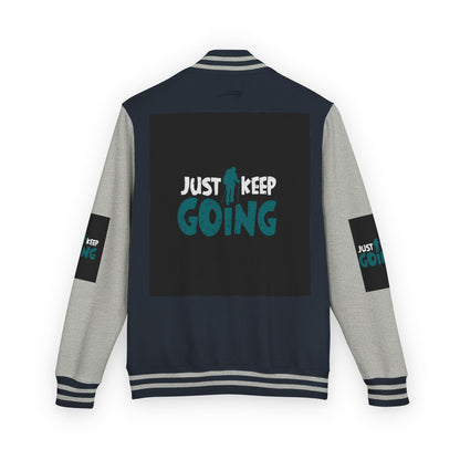 Letterman Jacket — "Just Keep Going" Motivational Varsity Jacket