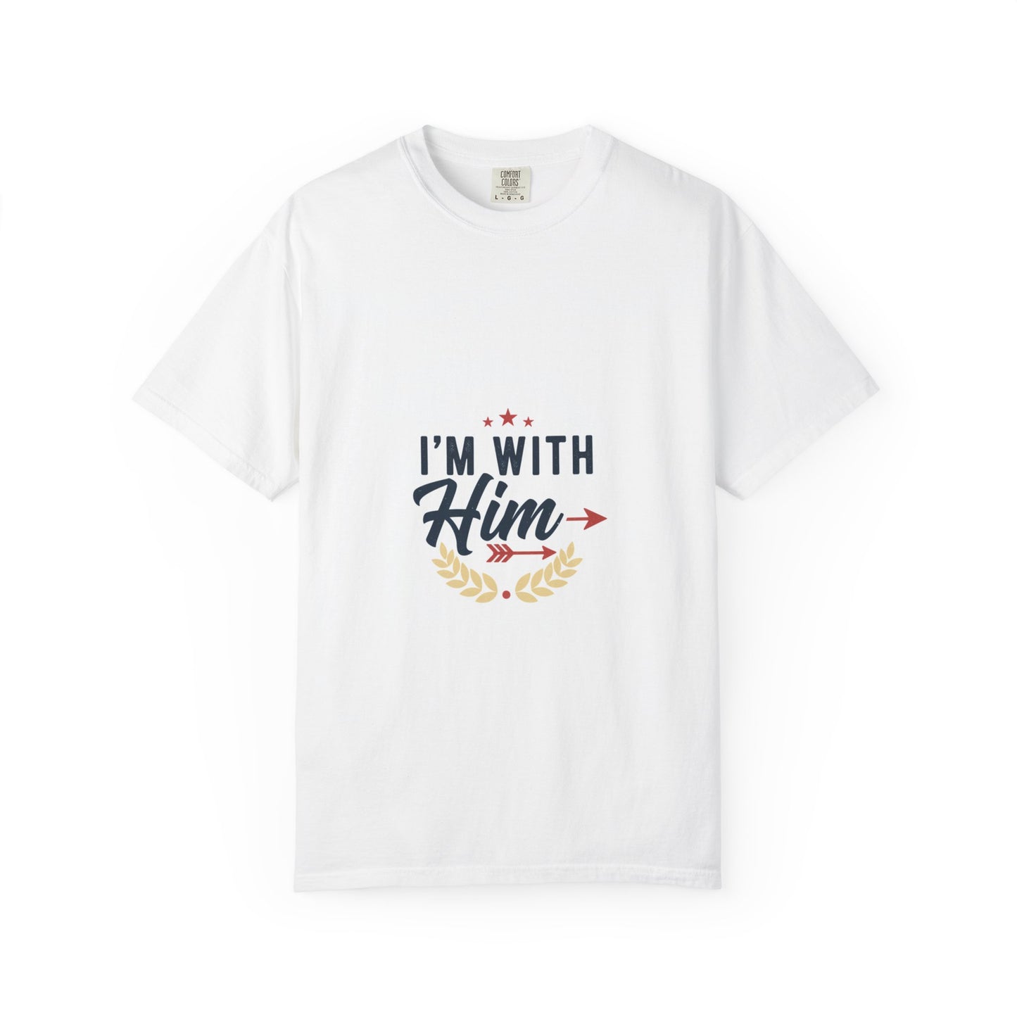 I'm With Him T-Shirt — Patriotic Couple Arrow Graphic Tee