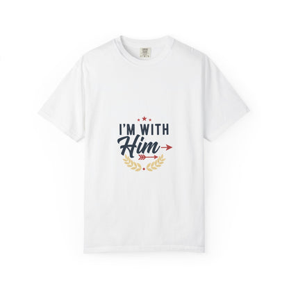 I'm With Him T-Shirt — Patriotic Couple Arrow Graphic Tee