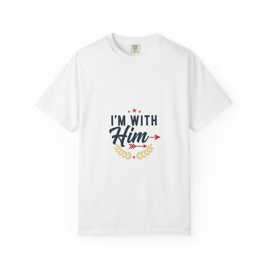 I'm With Him T-Shirt — Patriotic Couple Arrow Graphic Tee Merit Sell