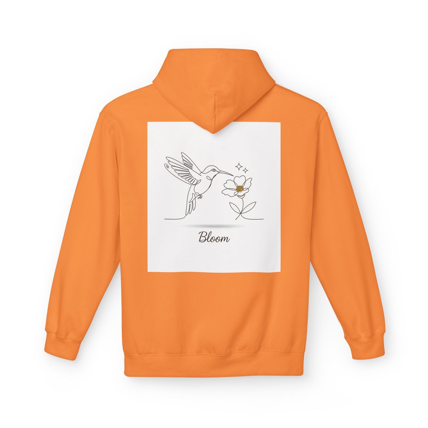 Bloom Hummingbird Hoodie — Floral Minimalist Pullover