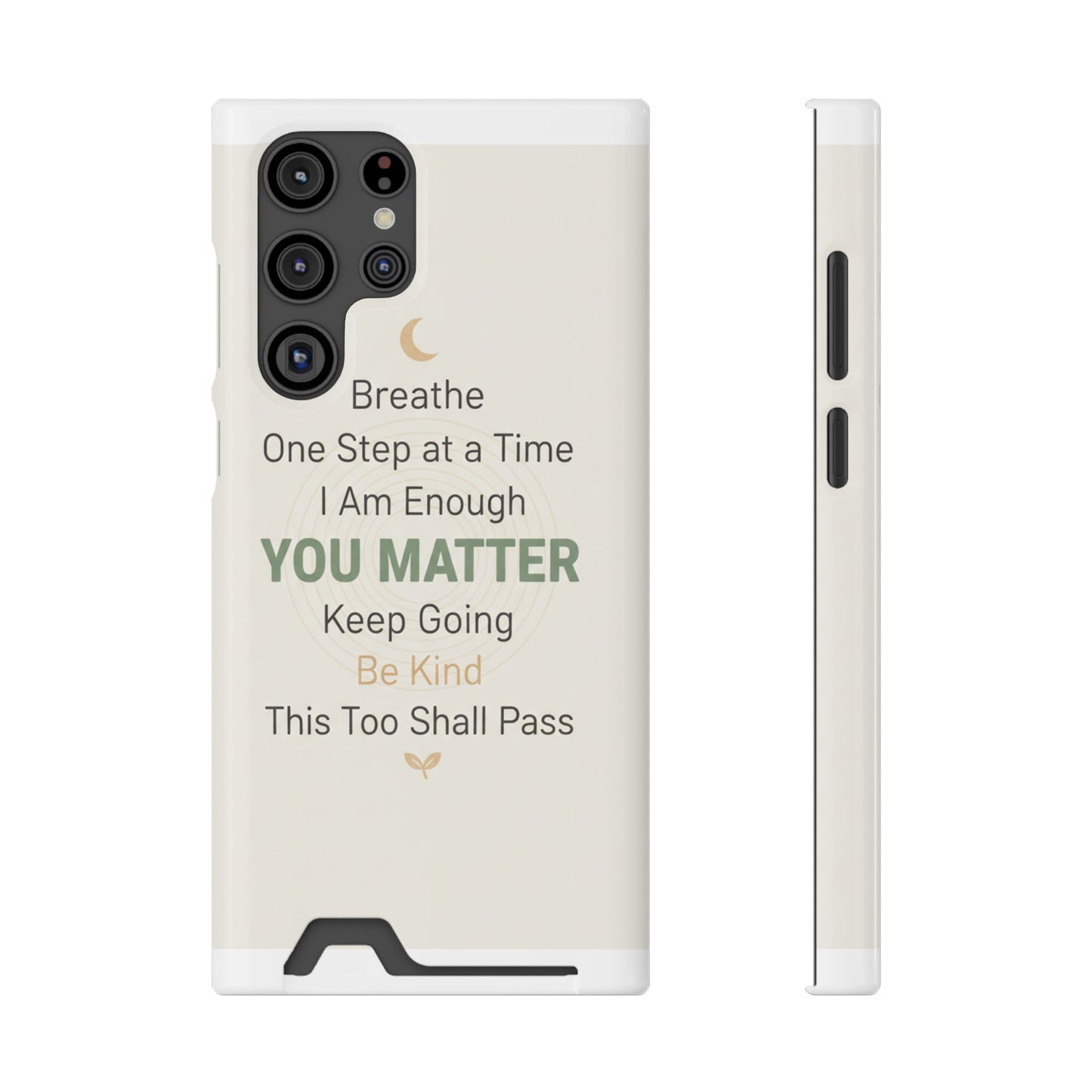 Phone Case — 'You Matter' Card-Holder Phone Case | Motivational Self-Care Quote