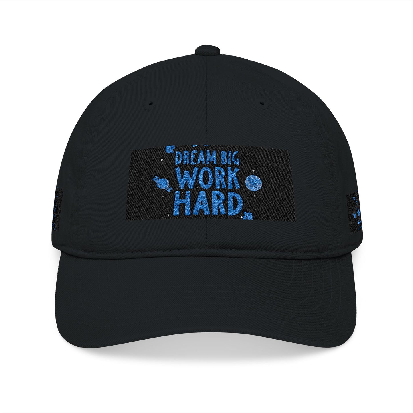 Organic Embroidered Baseball Cap — Dream Big Work Hard