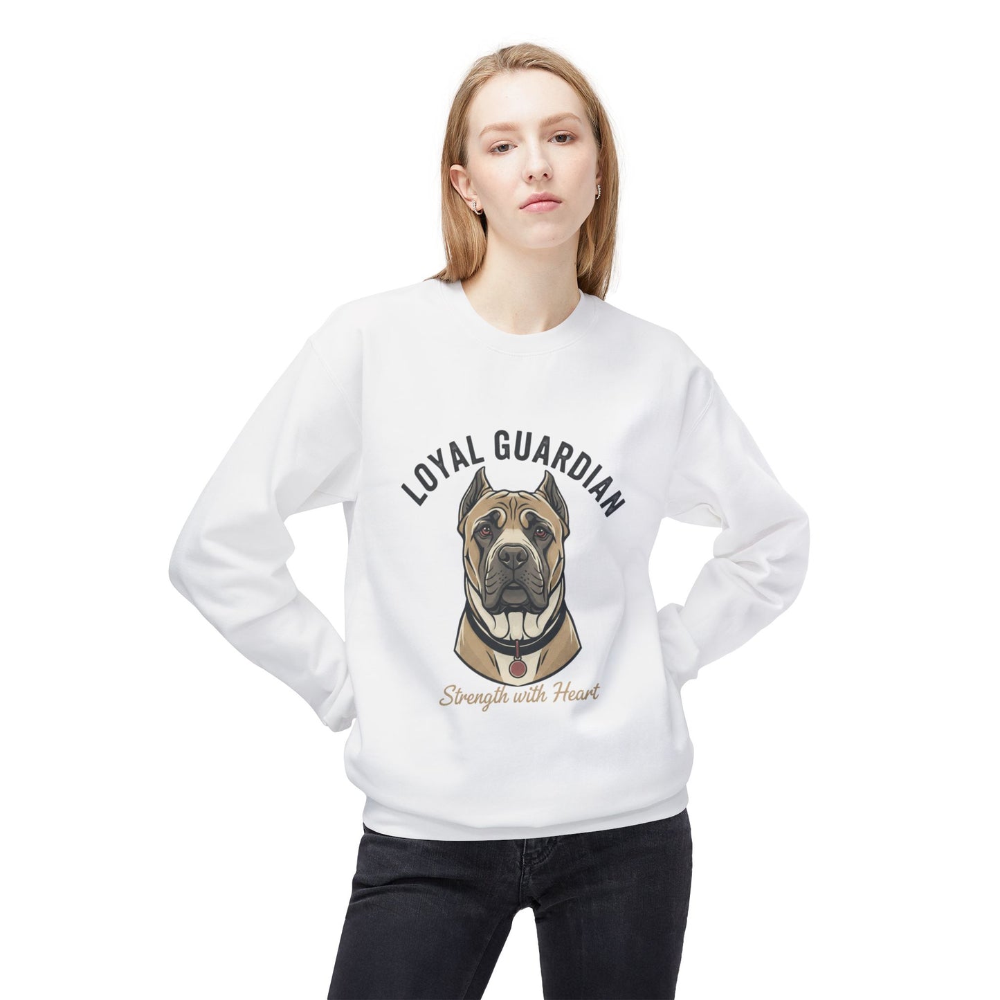 Loyal Guardian Sweatshirt — "Strength with Heart" Dog Crewneck