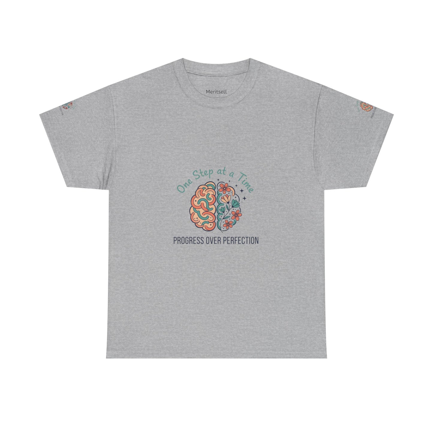 Progress Over Perfection T-Shirt — "One Step at a Time" Mental Health Awareness Tee