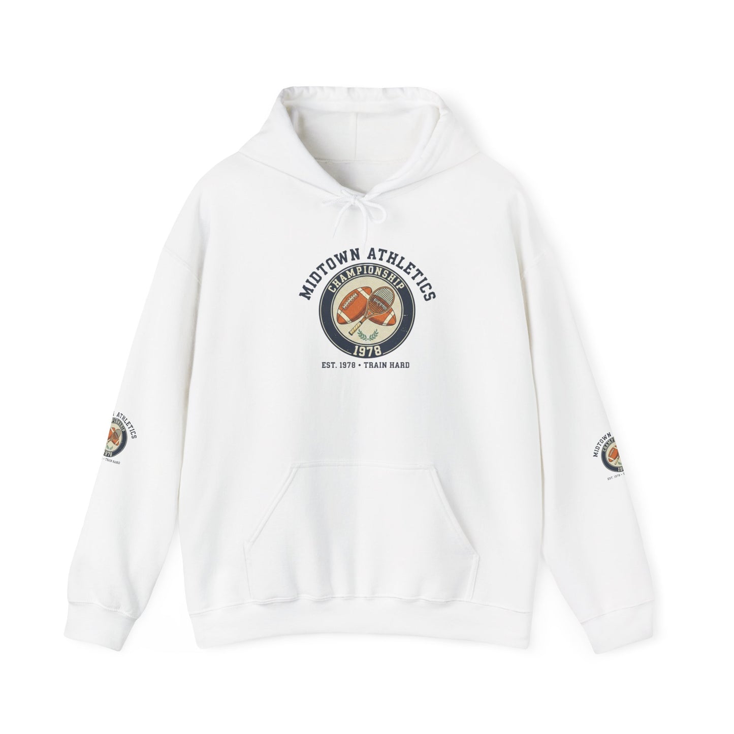 Athletic Hoodie — Midtown Athletics '78 Vintage Running Club Sweatshirt