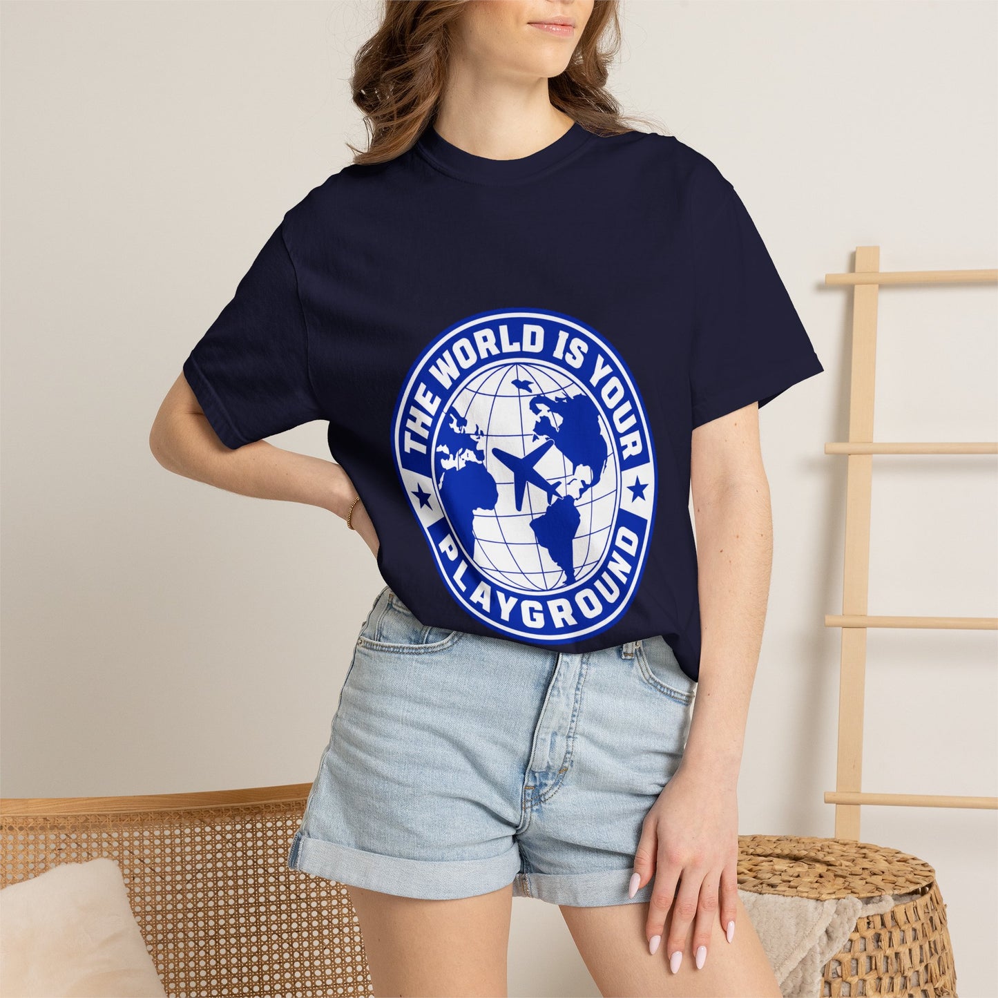 The World Is Your Playground T-Shirt — Travel Globe Graphic Tee - Merit Sell