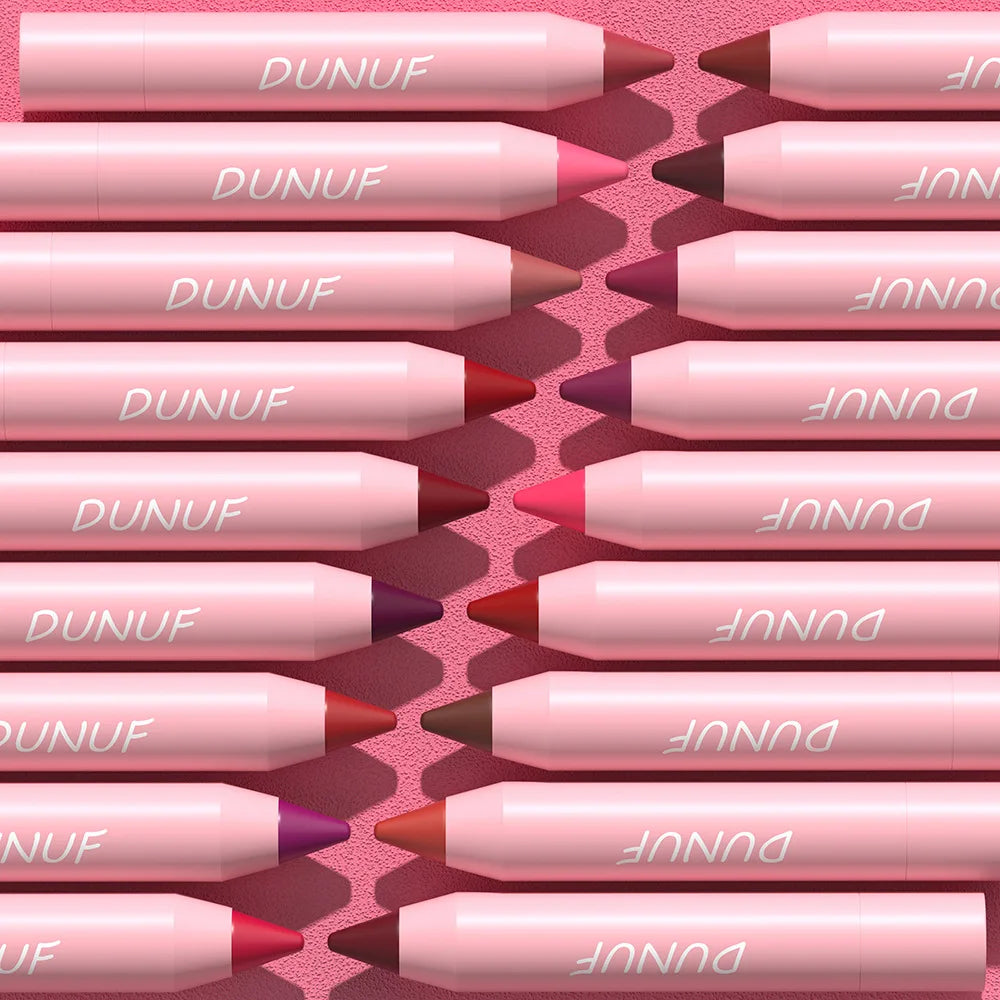 18-Colors Lipstick Pencil Waterproof Sexy Red Matte Contour Tint Lipstick Lasting Non-stick Cup Lipliner Pen Lip Makeup Cosmetic - Merit Sell