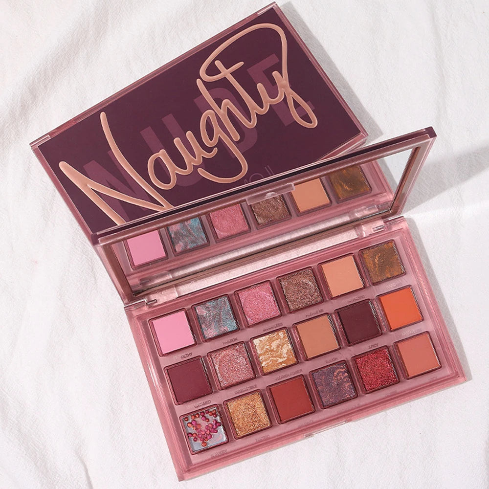 18 Colors Pomegranate seeds Eyeshadow Palette Shimmer Matte Eye Shadow Waterproof Cosmetic Beauty Makeup TSLM2 - Merit Sell