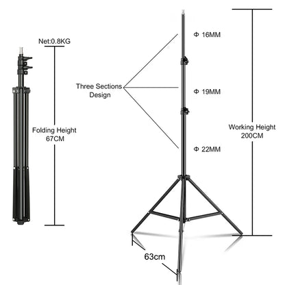 18 Inch 45cm Selfie RGB Ring Light with Tripod Usb Rechargeable LED Light, Dimmable, for Photo Studio - Merit Sell