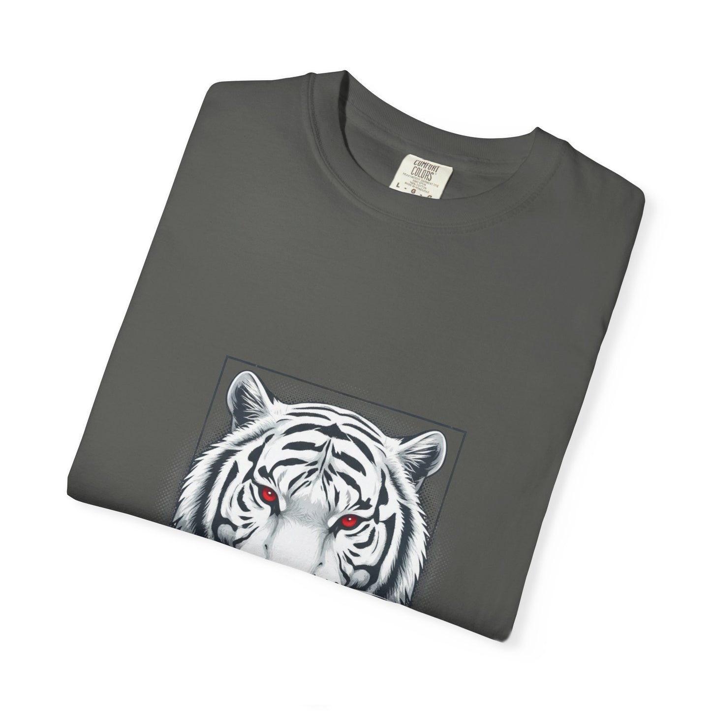 Fearless White Tiger T-Shirt — Bold Graphic Tee with 'FEARLESS' Text